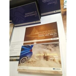 2017 Subaru WRX WRX STI Owners Manual Set with Case W/Starlink Owner's Manual